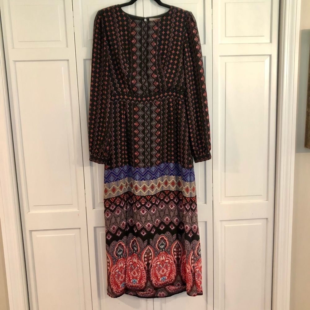 Forever 21 boho midi dress open back size m
